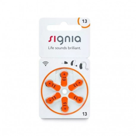 Hearing Batteries Signia 13 PR48 6BL 6 pcs.