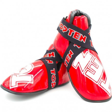 Masters Top Ten OSTT-PU "Superlight" Glossy Foot Guards (Wako Approved) 030813 (czerwony+S)