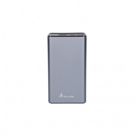 Extralink EPB-127 30000mAh hõbedane akupank 65W PD USB-C
