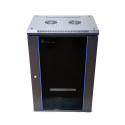 Extralink 18U 600x450 Black | Rack cabinet | wall-mounted