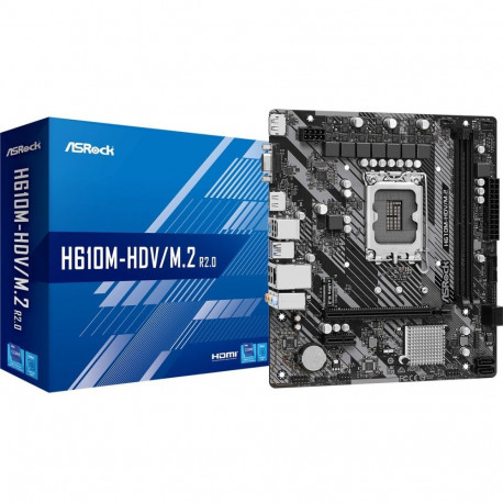 Asrock H610M-HDV/M.2 R2.0 Intel H610 LGA 1700 micro ATX emaplaat