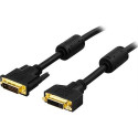 Deltaco DVI-602A DVI cable 2 m DVI-D Black