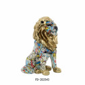 Декоративная фигура DKD Home Decor Позолоченный Лев Смола Разноцветный современный (21 x 14,5 x 27 c