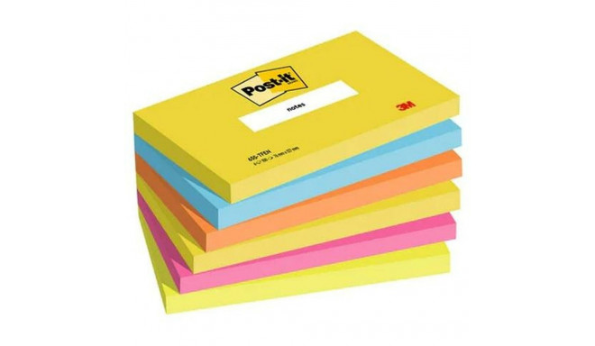 Sticky Notes Post-it ENERGETIC Multicolour 7,6 X 12,7 cm 6 Pieces 76 x 127 mm