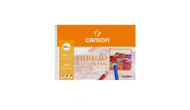 Drawing Pad Canson Basik Smooth With inset Micro perforated 130 g/m²