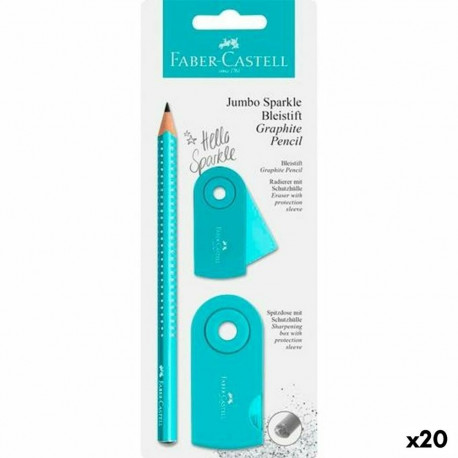 Pliiatsi Komplekt Faber-Castell Türkiissinine (3 Tükid, osad) (20 Ühikut)