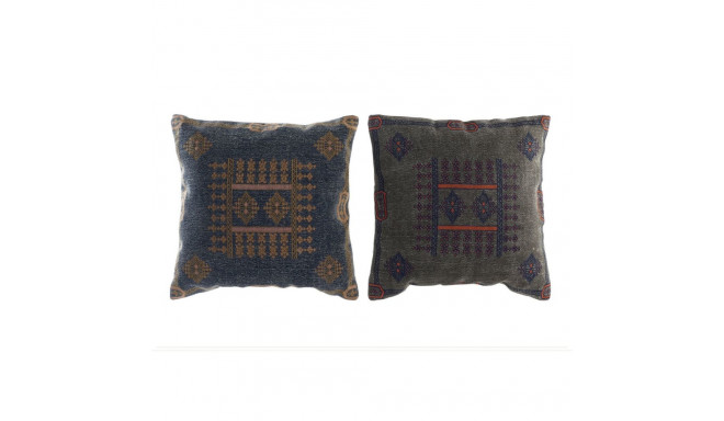 Padi DKD Home Decor Sinine Oranž Araablane 50 x 10 x 50 cm (2 Ühikut)