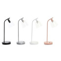 Desk lamp DKD Home Decor 22 x 15 x 46 cm Crystal Silver Black Grey Pink Metal White 220 V 40 W 25 W 