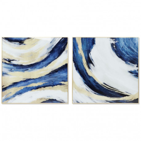 Maal DKD Home Decor 100 x 2,5 x 100 cm Abstraktne Kaasaegne (2 Ühikut)