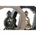 Dekoratīvās figūriņas DKD Home Decor Melns Bronza Buda Austrumniecisks 20,8 x 6 x 18,5 cm (2 gb.)