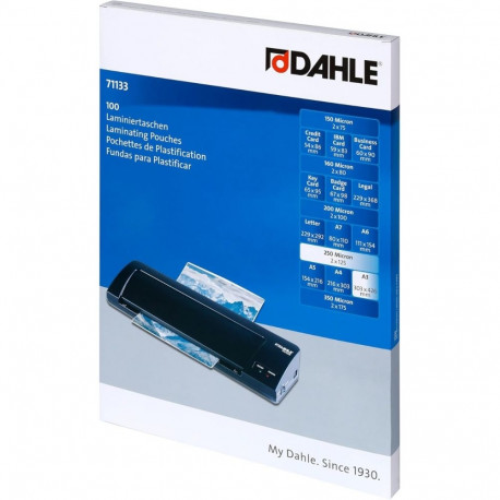 Lamineerimiskile A3 125mic, 100 kile pakis, läikiv, Dahle