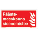 Ohutus - silt Päästemeeskonna sisenemistee, 300mm x 150mm kleebis