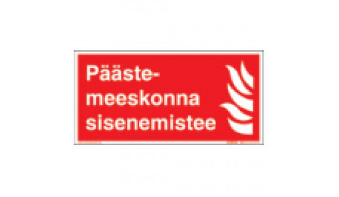 Ohutus - silt Päästemeeskonna sisenemistee, 300mm x 150mm kleebis