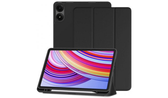 Connect Tri-Fold Stylus turētāja Stends Maciņš Samsung Galaxy Tab S9 FE X510 Wi-Fi / X516B 5G Melns