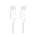 iLike CBL6 punutud traat 65 W PD USB-C-USB-C andmeside ja laadija 2 m kaabel valge (OEM)