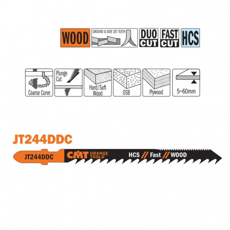 Tikksaelehed, 5 tk "DUO" HCS 100x4-5.2x6 TPI