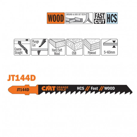 Tikksaelehed, 100 tk HCS 100x4x6 TPI (WOOD/STRAIGHT/COARSE)