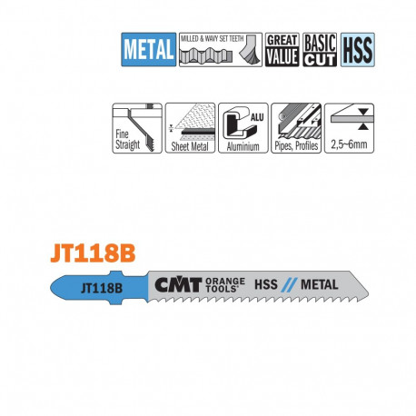 Tikksaelehed, 5 tk HSS 76x2x12 TPI (METAL/STRAIGHT/FINE)