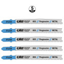 5 JIG SAW BLADES HSS 100x1.2-2.6x21-10TPI(METAL/STRAIGHT/FINE)