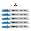 5 JIG SAW BLADES HSS 76x1.2x21TPI (METAL/STRAIGHT/FINE)