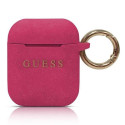 Guess Guess GUACCSILGLFU AirPods cover fuchsia / fuchsia Silicone Glitter