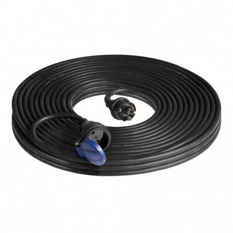 Przedłużacz warsztatowy bryzgoszczelny IP44, 1x2P+Z 30m,kabel gumowy olejoodporny H07RN-F 3x1,5mm?, 