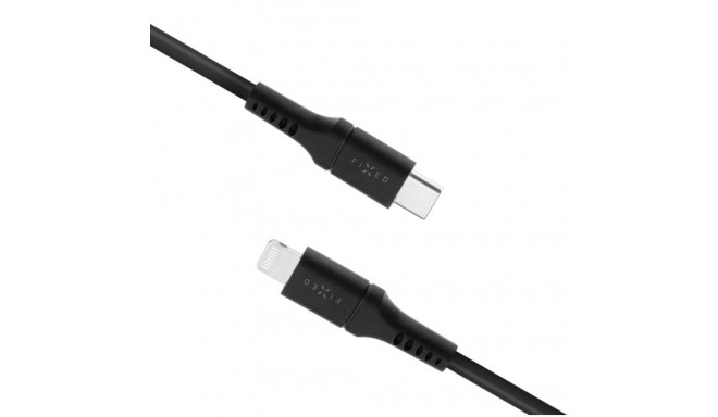 Fixed | Liquid Silicone Cable USB-C/Lightning, 1.2m | FIXDLS-CL12-BK