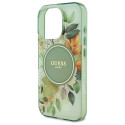 Guess GUHMP16LHFWBDCEN iPhone 16 Pro 6.3" green/green hardcase IML Flower & Tonal Circle MagSafe