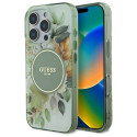 Guess GUHMP16LHFWBDCEN iPhone 16 Pro 6.3" green/green hardcase IML Flower & Tonal Circle MagSafe