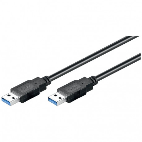 USB 3.2 Gen 1 Kabel, USB-A Stecker > USB-A Stecker (schwarz, 3 Meter)