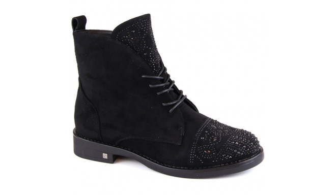 Boots with zircons Potocki W WOL176 black (41)