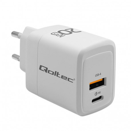 GaN laadija 20W 5V 20V 1.5A 3A 1xUSB C PD 1xUS