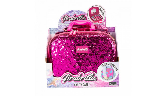 Make up suitcase Girabrilla pink and silver