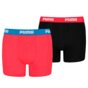 Bokserki dla dzieci Puma Basic Boxer 2P czerwone, czarne 935454 04 140cm