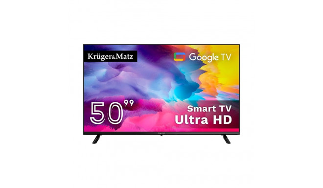 Teler Kruger&Matz 50" UHD Google TV DVB-T2/T/C H.265 HEVC