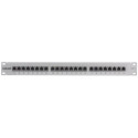 Intellinet Patch Panel, Cat6, FTP, 24-Port, 1U, Shielded, 90° Top-Entry Punch-Down Blocks, Grey