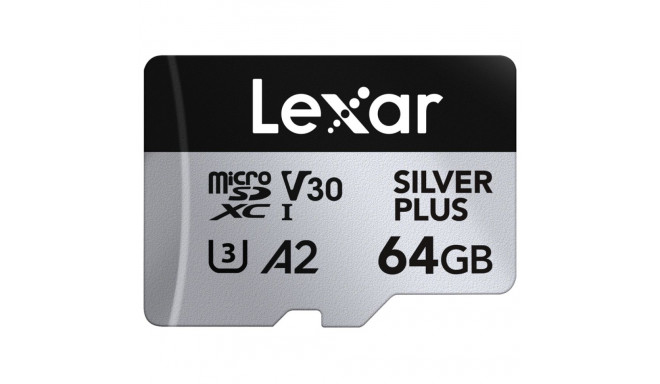 Lexar microSDXC Silver Plus 1066x UHS-I/U3/A2/4K R205/W100 (V30) 64GB
