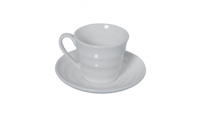 Komplekts ar 6 kafijas tasēm Alexandra House Living Porcelāns 90 ml