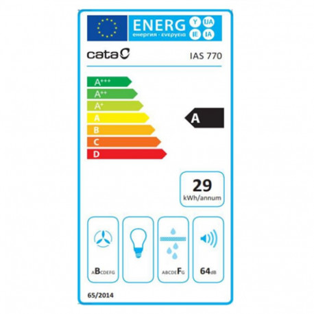 CATA | IAS 770 | Induction hob with built-in hood | Number of burners/cooking zones 4 | Touch | Time