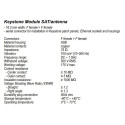 Keystone Module SAT/Antennam, F female > F female, 16.2 mm width