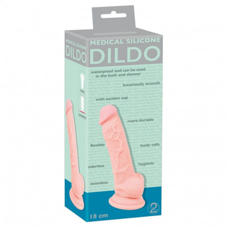 meditsiiniline silikoonist dildo iminapaga 18cm