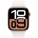 "Apple Watch Series 10 GPS 42mm Rose Gold Aluminium Case with Light Blush Sport Band - S/M"