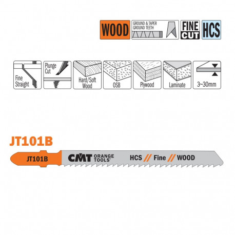 Tikksaelehed, 5 tk HCS 100x2.5x10TPI (WOOD/STRAIGHT/FINE)