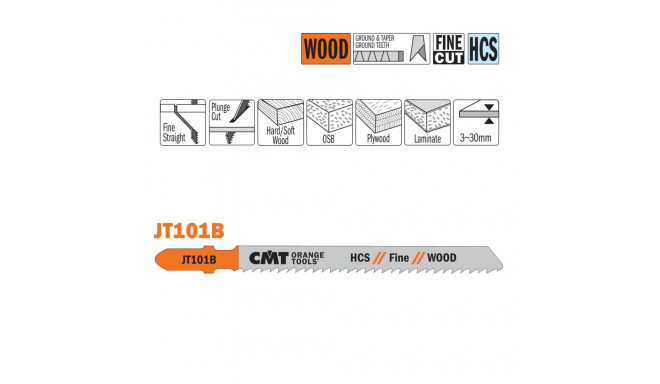 5 JIG SAW BLADES HCS 100x2.5x10TPI (WOOD/STRAIGHT/FINE)