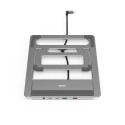 Hama 00200139 Connect2Office Stand, USB-C dock, 12 ports, 100 W, Gray