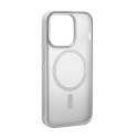 Puro Cover in TPU with integrated magnets and gradient effect 'GRADIENT' for  iPhone 15 Pro, silver 