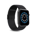 Puro ''LOOP'' Elasticized Nylon watch band with clip closure for AppleWatch38–40-41mm one size black