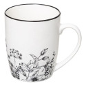 MUG M WHITE FLORAL ASR 340ML