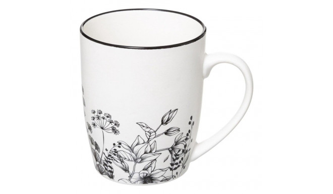 MUG M WHITE FLORAL ASR 340ML