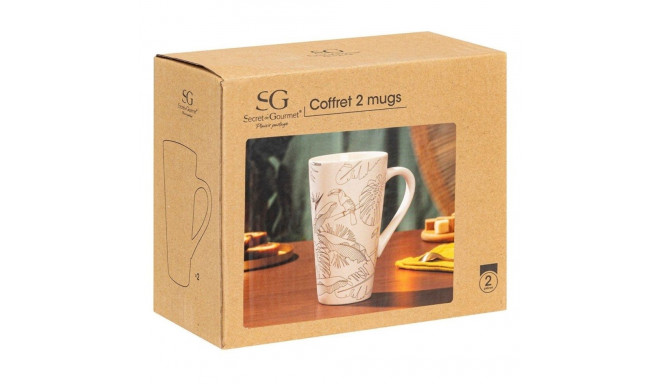 SET 2 MUGS L TOUCAN 500ML